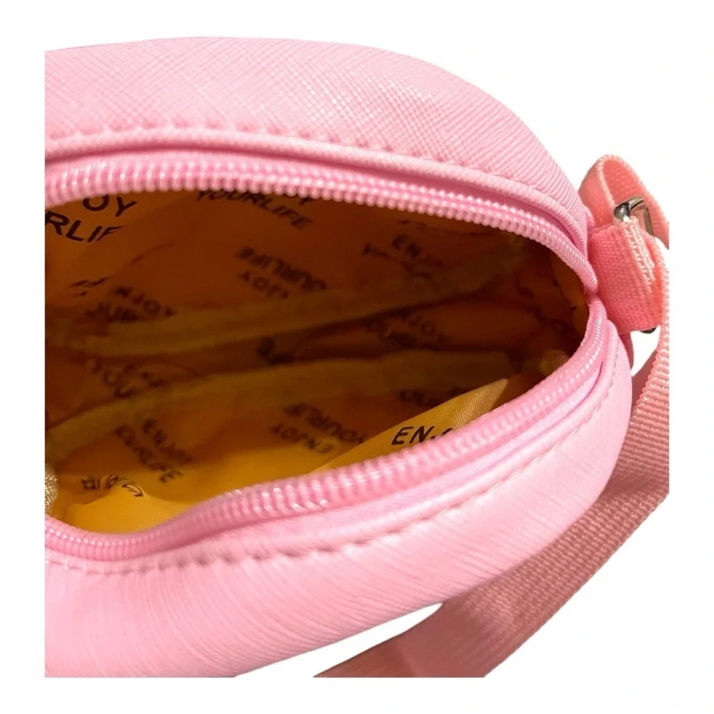 Hello Kitty Crossbody Purse - Pink Gingham Heart Design